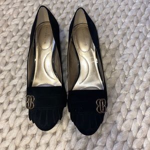 Bandolino suede black heels